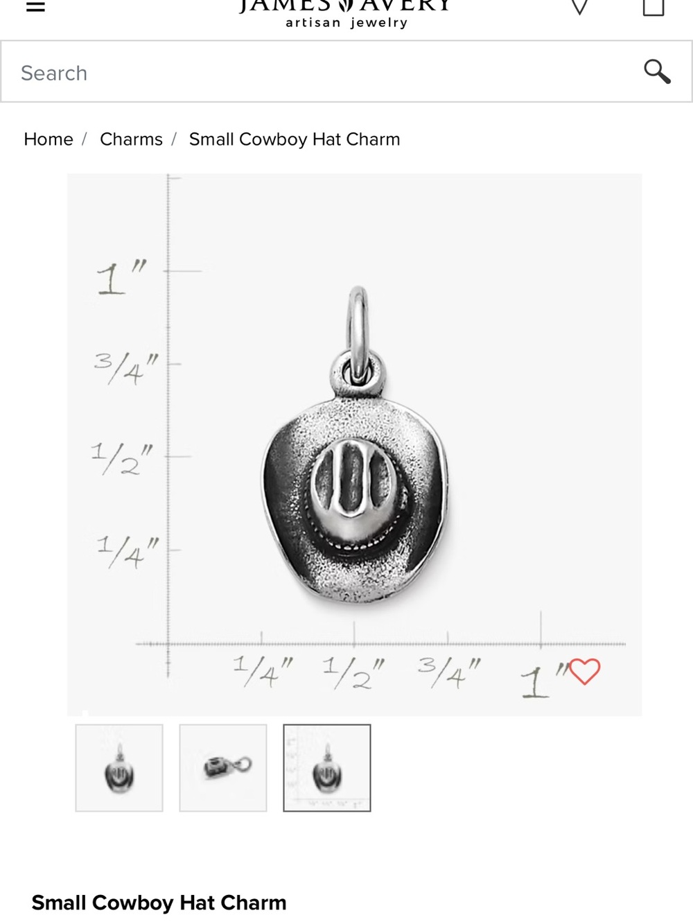 Mini Cowboy Hat Charm